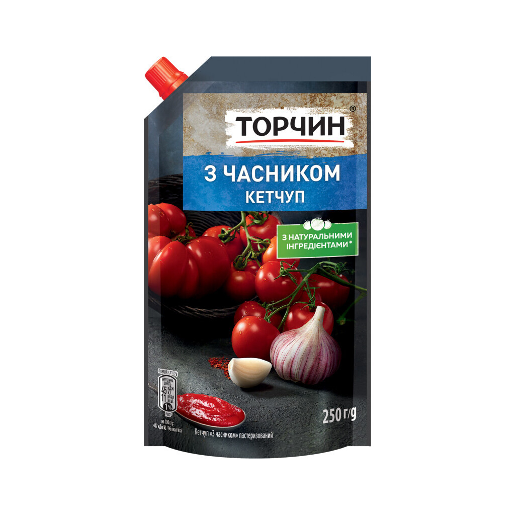 Кетчуп Торчин с чесноком, 250г (4820001316049)