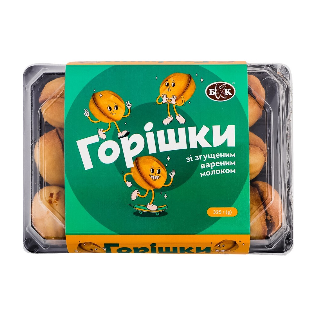 Печиво БКК Горішки зі згущеним молоком, 325г (4820199871429)