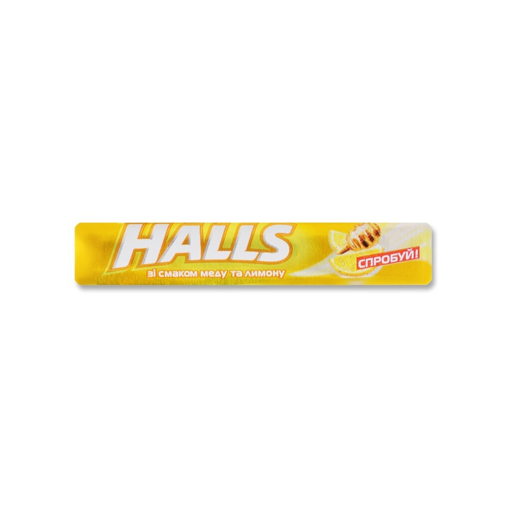 Льодяники Halls зі смаком меду та лимону, 25,2г (7622201460341)