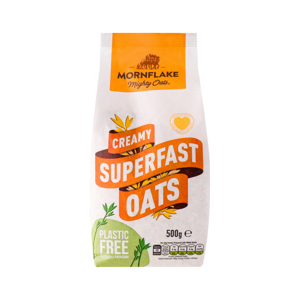 Хлопья овсяные Mornflake Creamy Superfast oats, 500г (5010026505019)