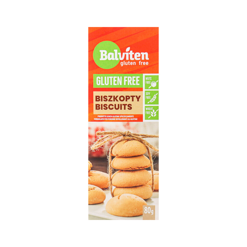 Печиво Balviten бісквітне без глютену, 80г (5907653103322)