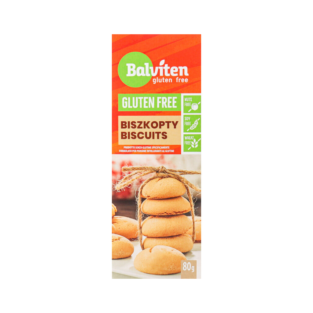 Печенье Balviten бисквитное без глютена, 80г (5907653103322)