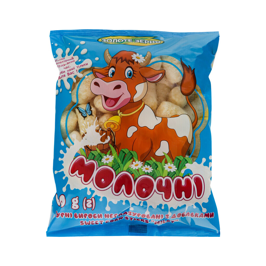 Кукурузные палочки Золотое Зерно молочные, 60г (4820017295307)