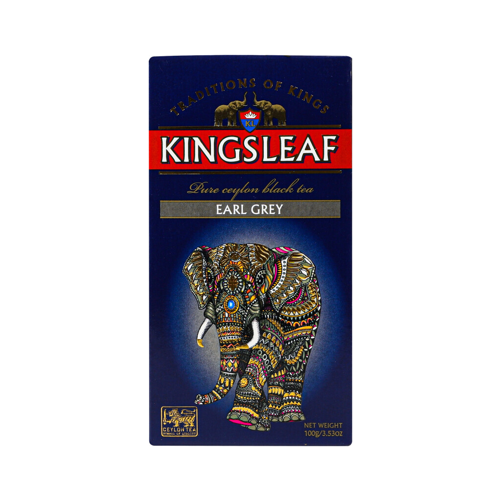 Чай чорний Kingsleaf Earl grey листовий, 100г (4792252942592)