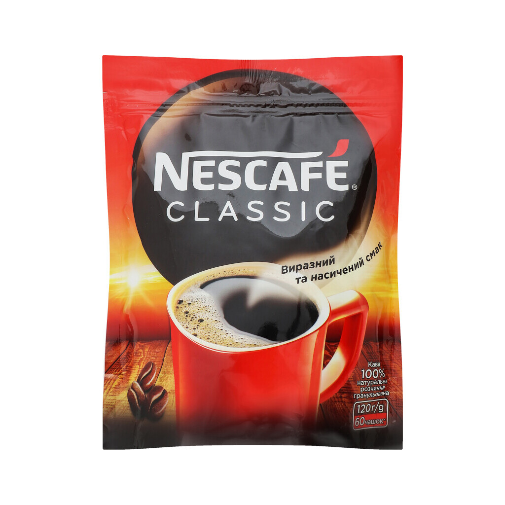 Кава розчинна Nescafe Classic гранульована, 120г (7613035585867)