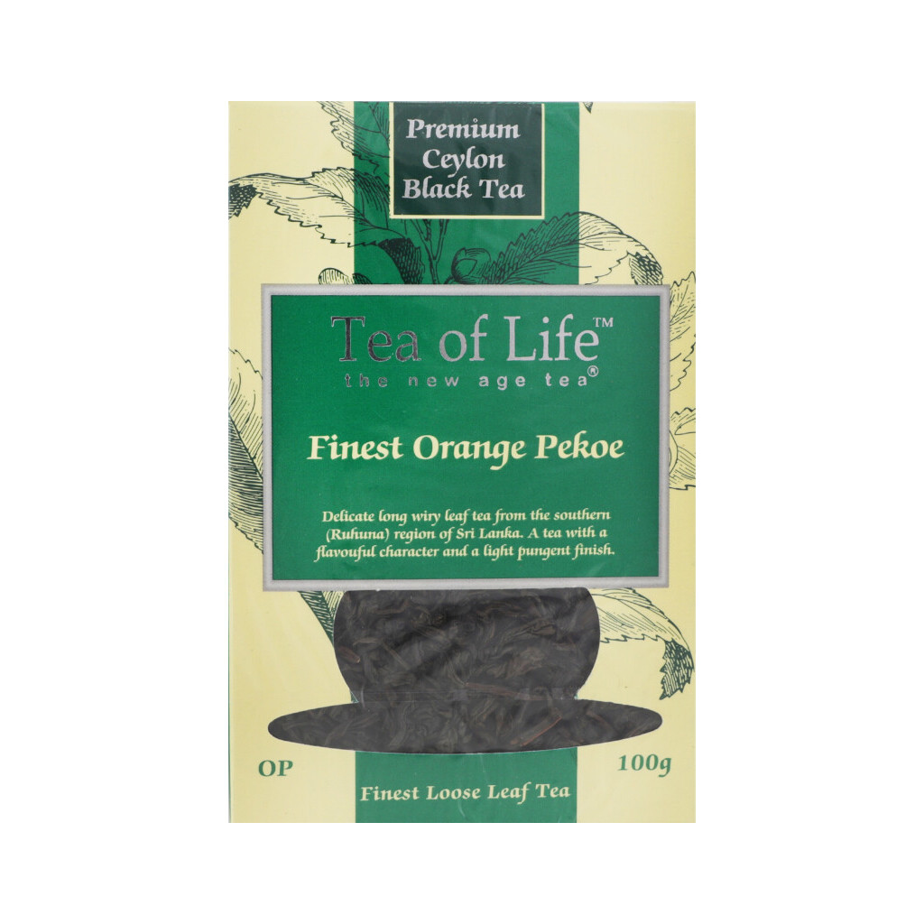 Чай черный Tea of Life Finest Orange Pekoe крупнолистовой, 100г (0680275045250)