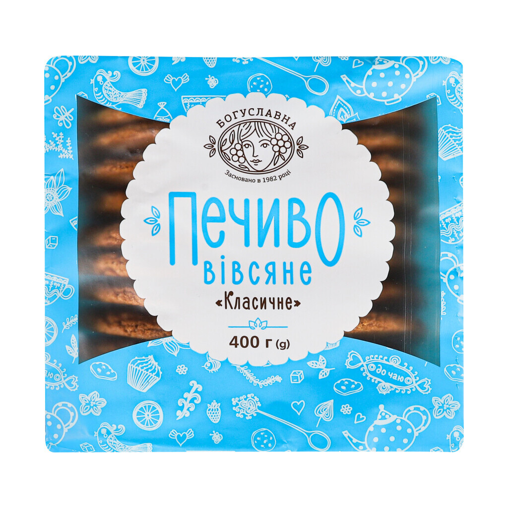 Печиво Богуславна вівсяне класичне, 400г (4820027891643)