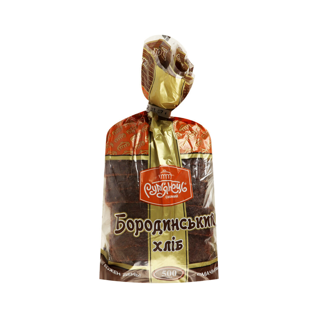 Хліб Рум'янець Бородинський нарізний, 500г (4820062050647)