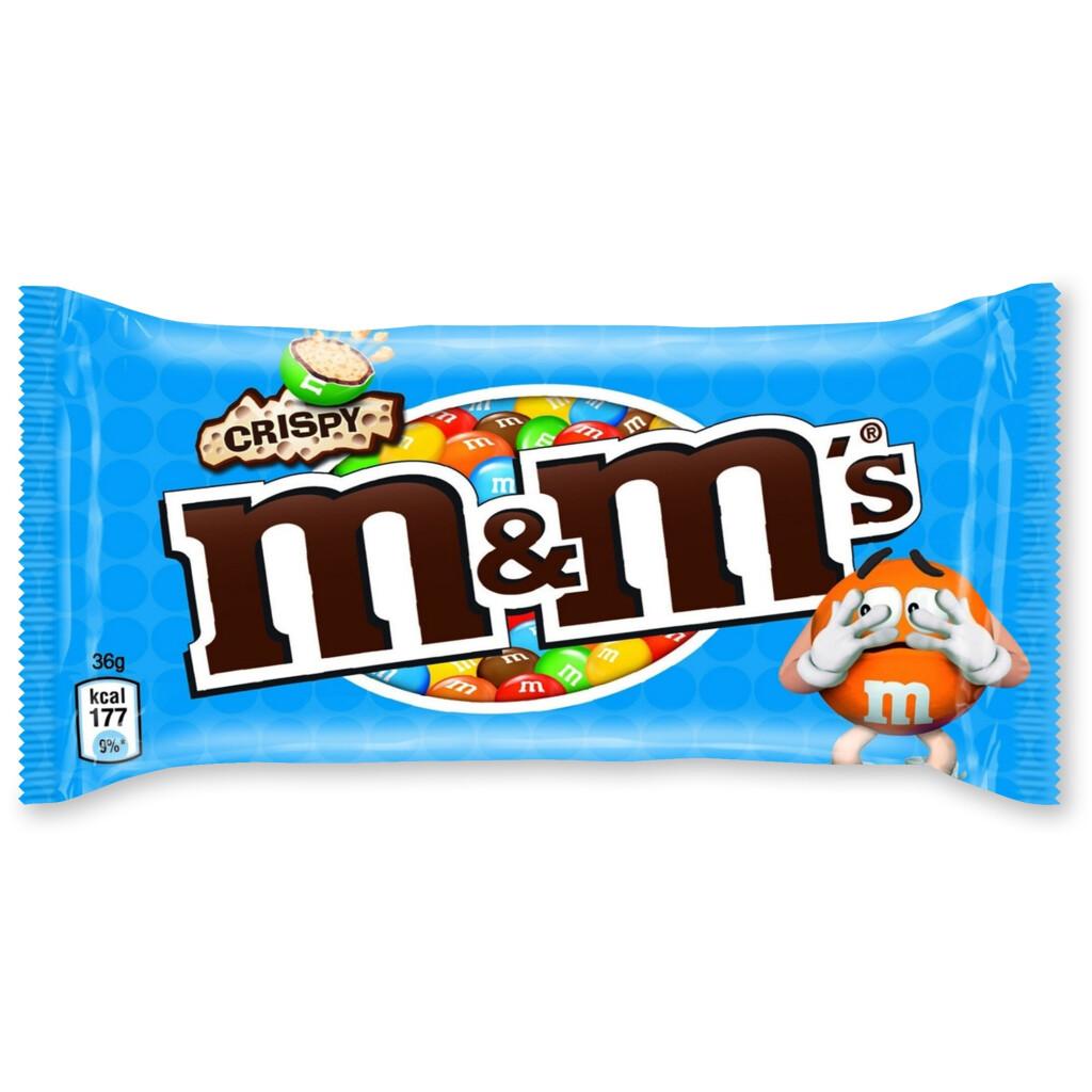 Драже M&M's с рисовыми шариками в молочн шоколаде, 36г (5000159304245)