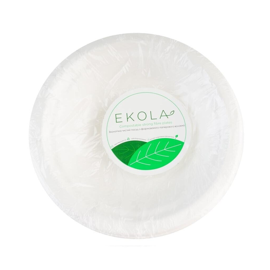 Тарілки Ekola паперові супові 450мл, 10шт/уп (4820057100302)