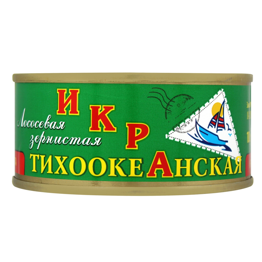 Икра лососевая Тихоокеанская зернистая ж/б, 100г (4820154371681)