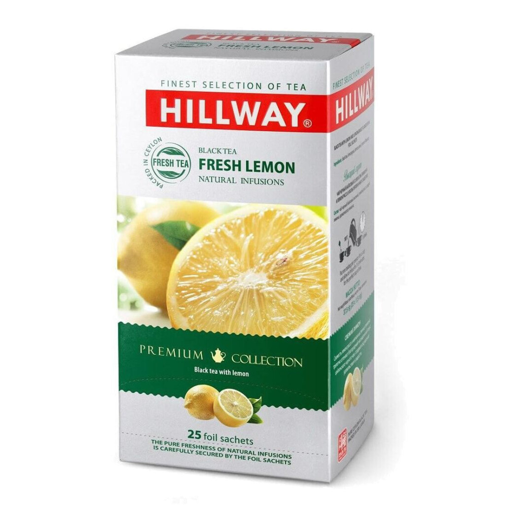 Чай черный Hillway с ароматом лимона, 25*1,5г/уп (8886300990256)