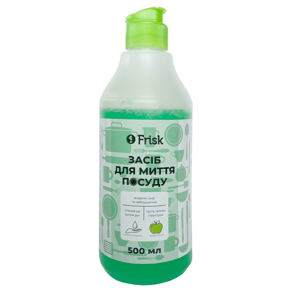 Средство для мытья посуды Frisk Яблоко, 500мл (4820197120253)