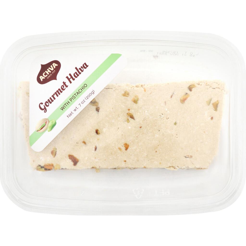 Халва Achva кунжутная с фисташками, 200г (7290010328994)