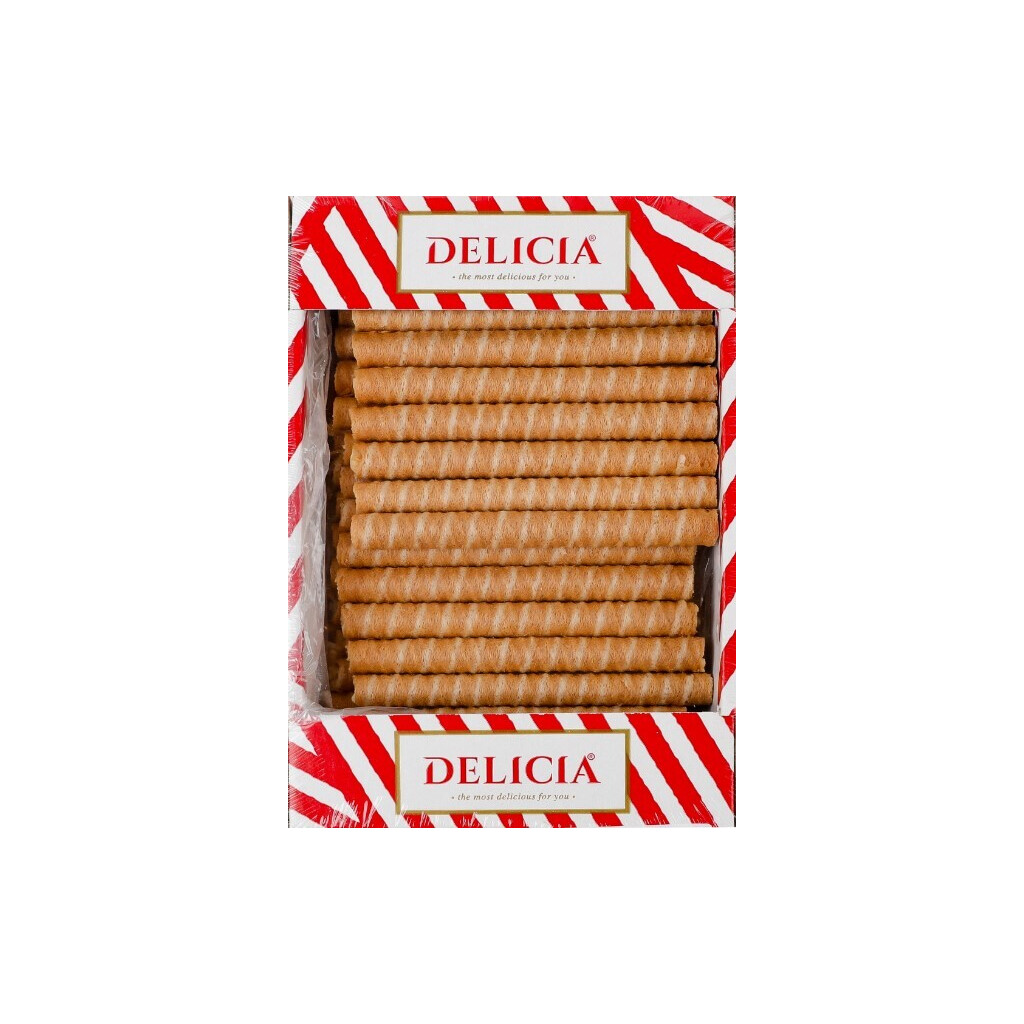 Вафельные трубочки Delicia со вкусом топлёного молока, 0,45кг (4823102510705)