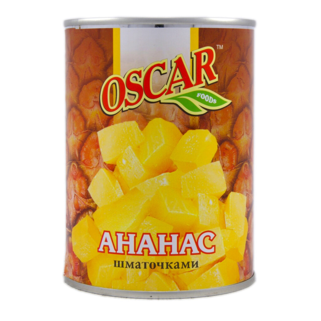 Ананасы Оscar кусочки, 580мл (4820072980040)