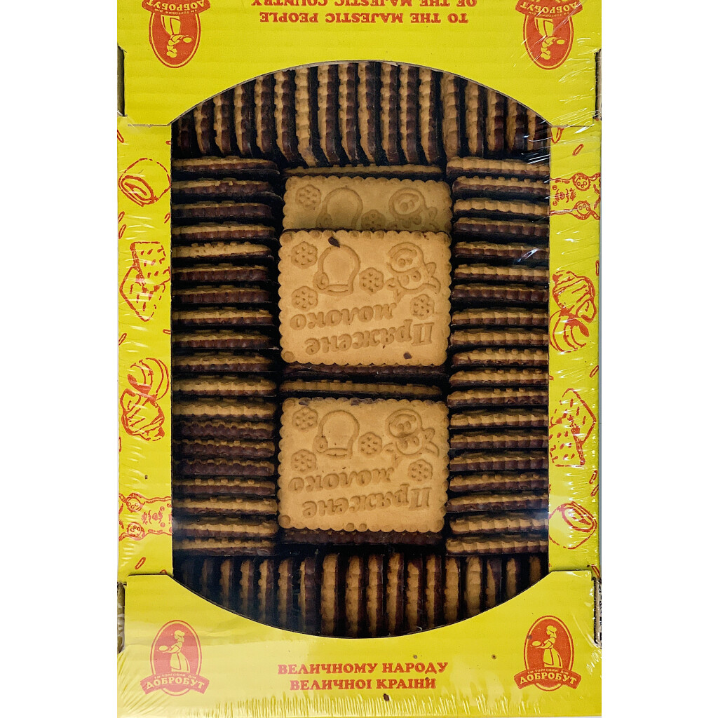 Печиво Добробут Choco Moo, 1,8кг/ящ
