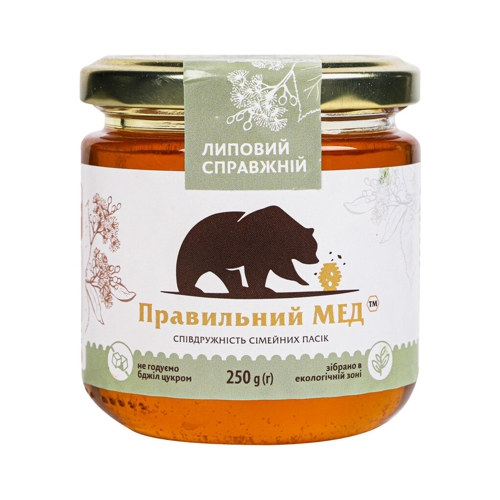 Мед Правильний мед липовый, 250г (4820257930051)
