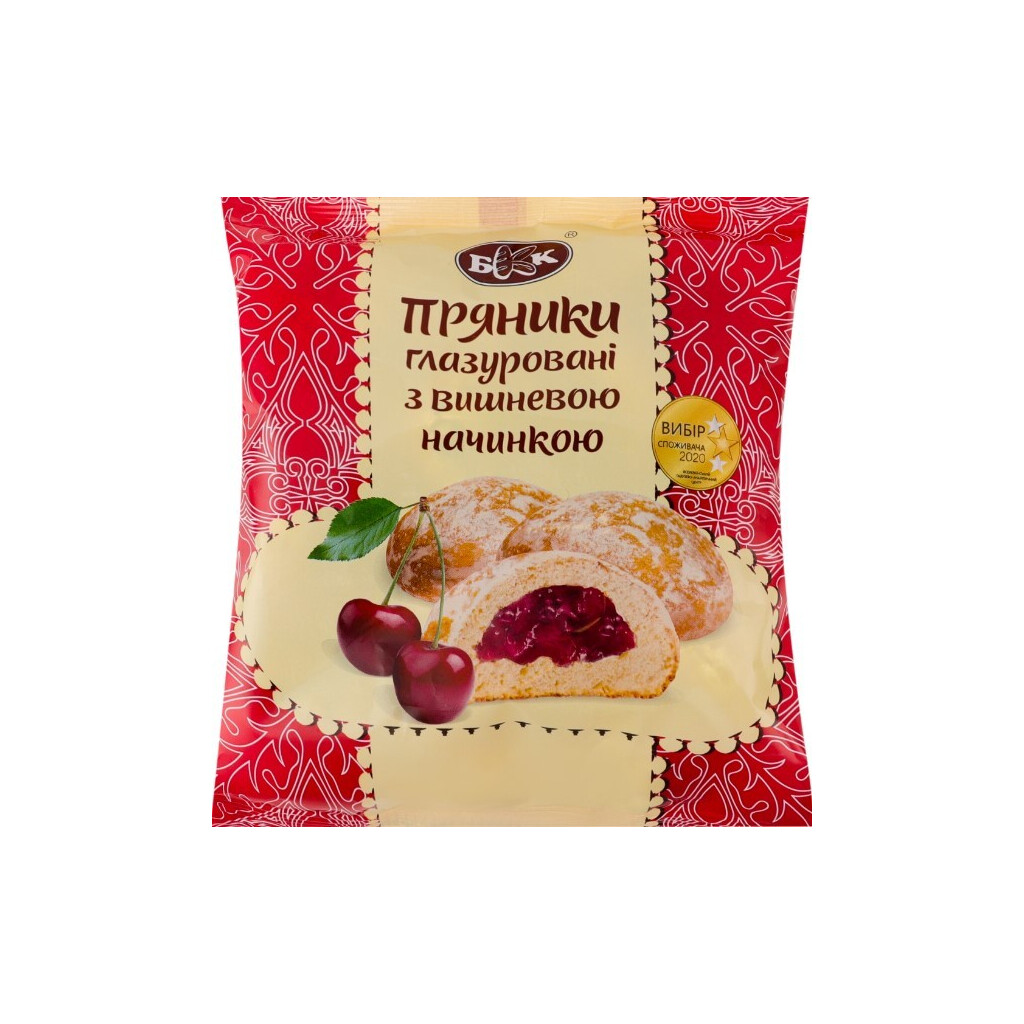 Пряники БКК с вишневой начинкой, 300г (4820199874161)