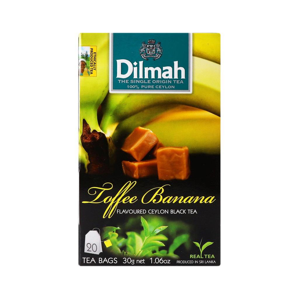 Чай чорний Dilmah Toffee Banana, 20*1,5г/уп (9312631142235)