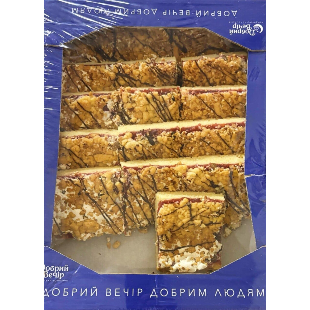 Тертий пиріг Добрий вечір з полуницею, 2,3кг/ящ