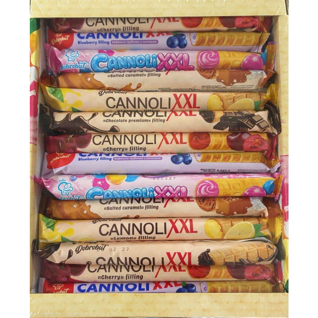 Трубочки Добробут Cannoli XXL Mix, 1,68кг/ящ