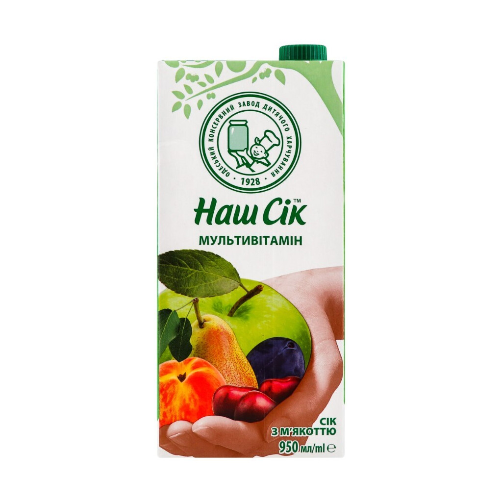 Сік Наш Сік мультивітамін, 0,95л (4820016250369)