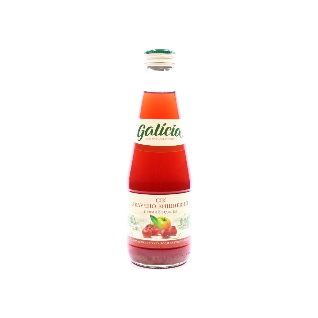 Сок Galicia яблочно-вишневый неосветленный, 0,3л (4820151003127)