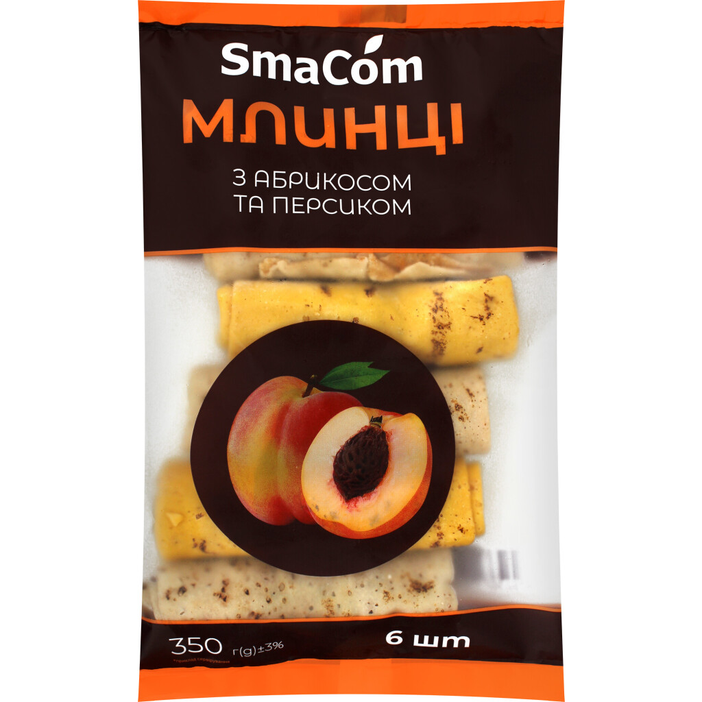 Блины SmaCom с персиком и абрикосом, 350г (4823071515299)