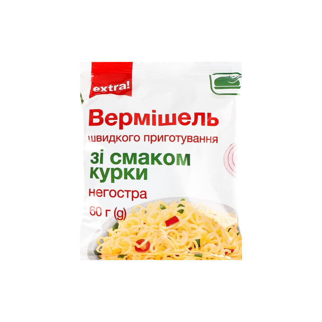 Вермішель Extra! зі смаком курки негостра, 60г (4820256910849)