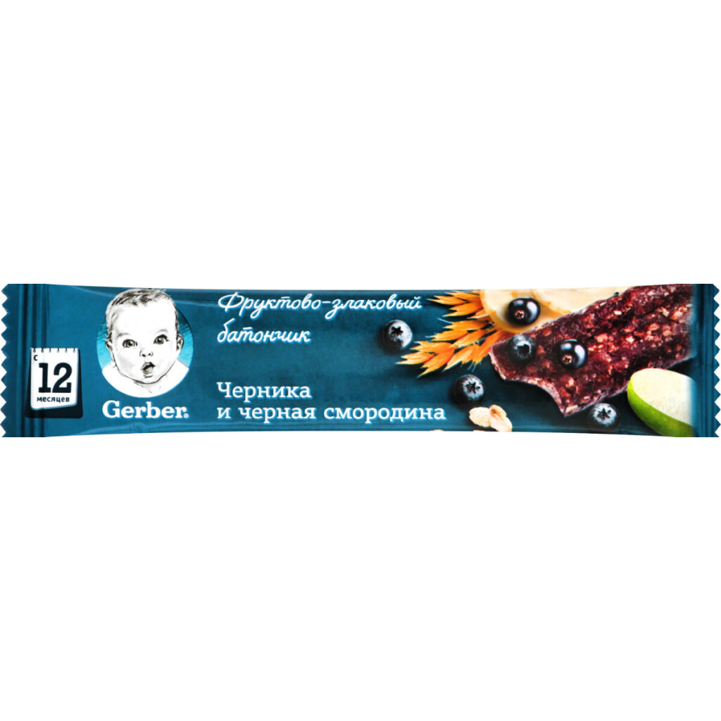 Батончик Gerber черника и черная смородина, 25г (4603341000140)