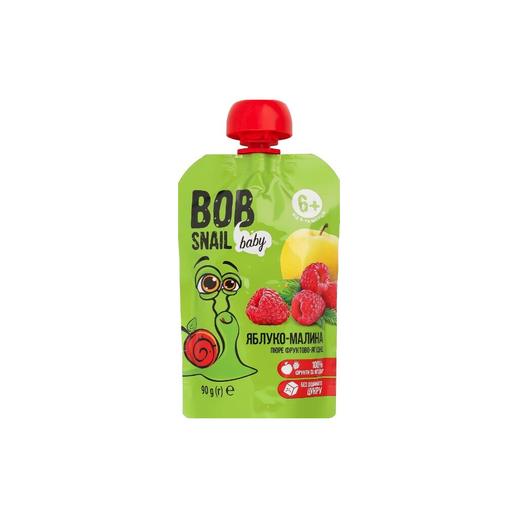Пюре Bob Snail Baby яблуко-малина, 90г (4820219343875)