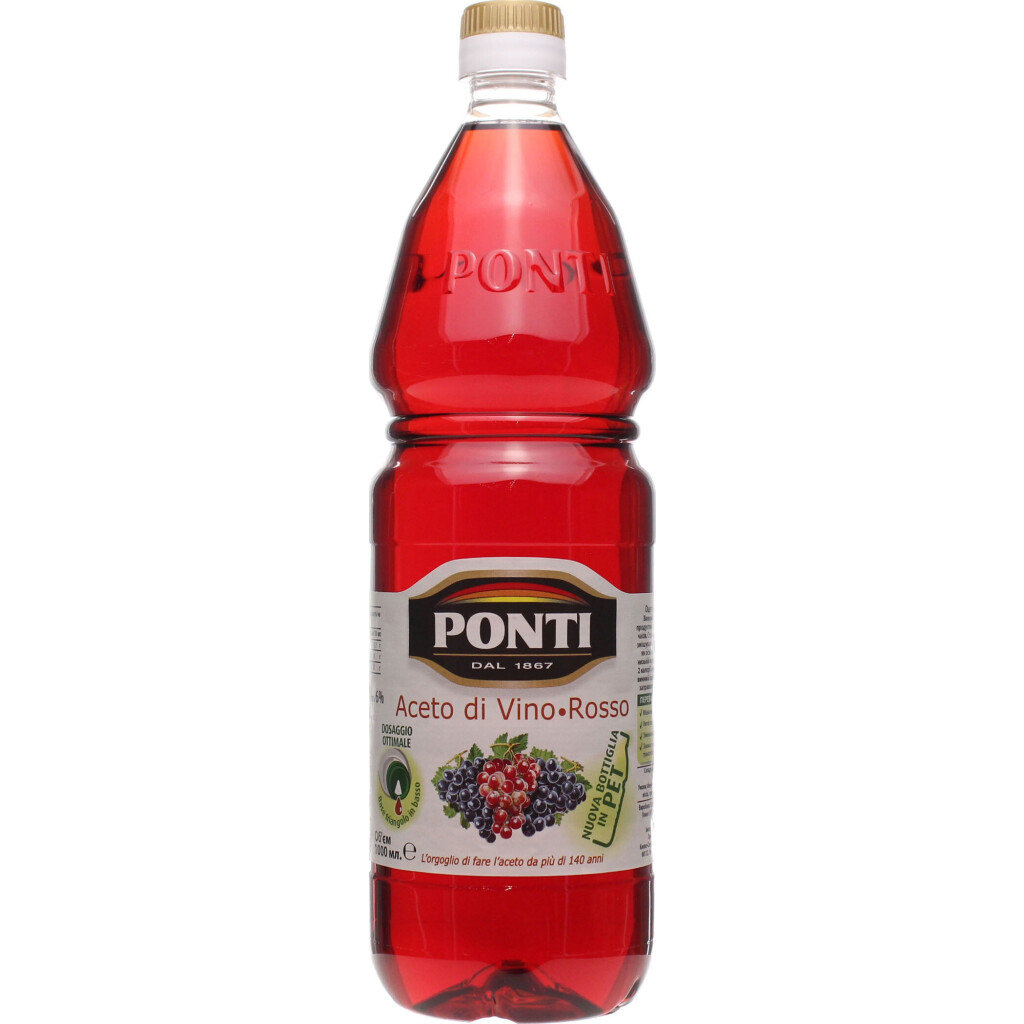 Уксус Ponti из красного вина, 1л (8001010031215)