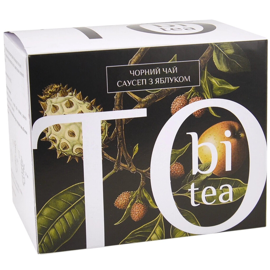 Чай черный Tobi саусеп с яблоком, 20*2,5г
