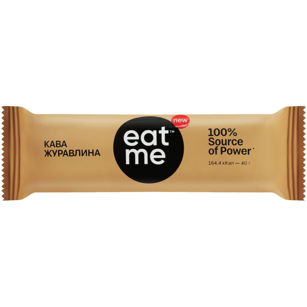 Батончик EatMe злаковый кофе-клюква, 40г (4820252122727)
