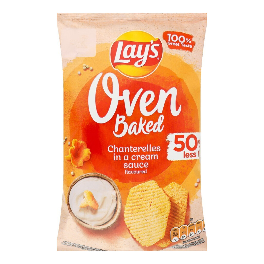 Чипси Lay's Oven Baked зі смаком лисичок у сметані, 110г (4823063127301)