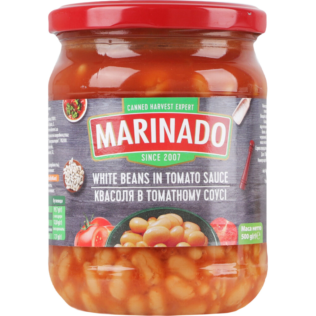 Фасоль Маринадо в томатном соусе, 500г (4820078571082)