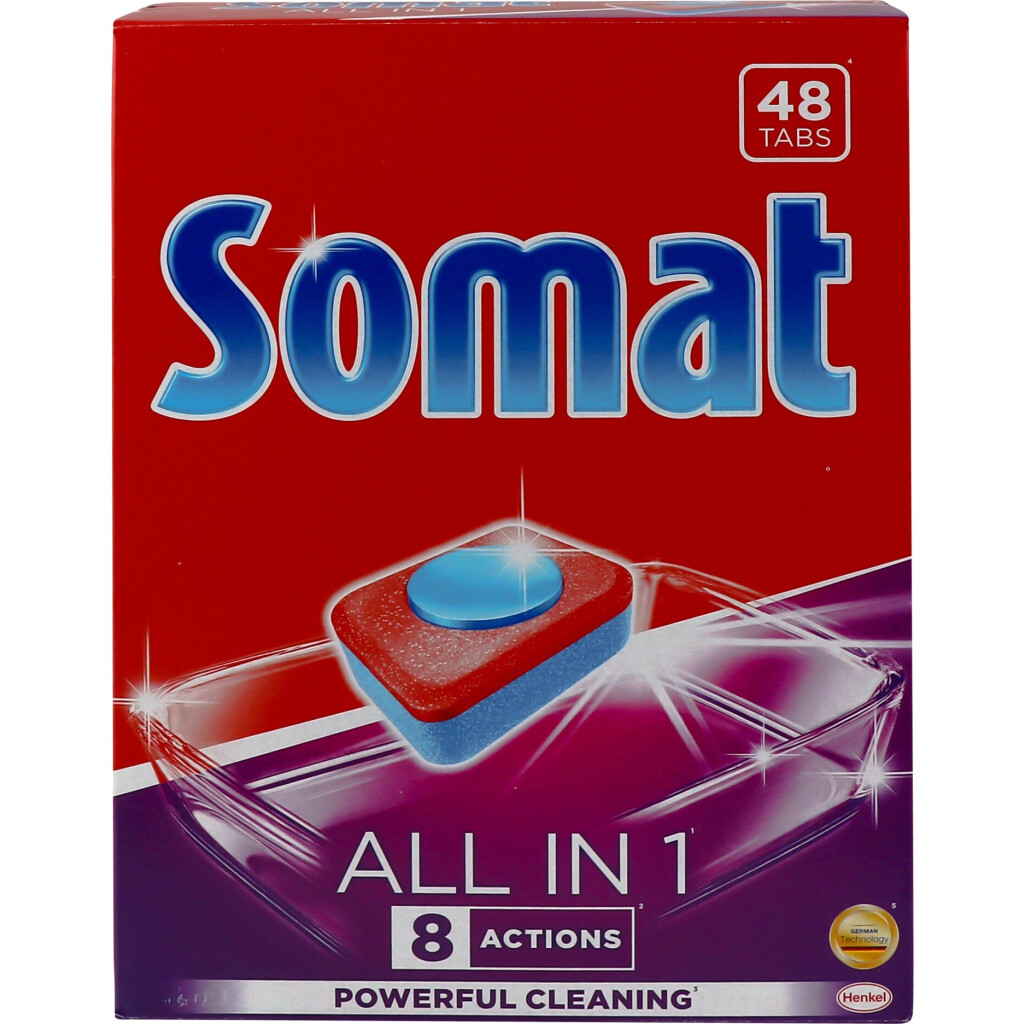 Таблетки для посудомоечных машин Somat All in 1, 48шт (9000101347975)