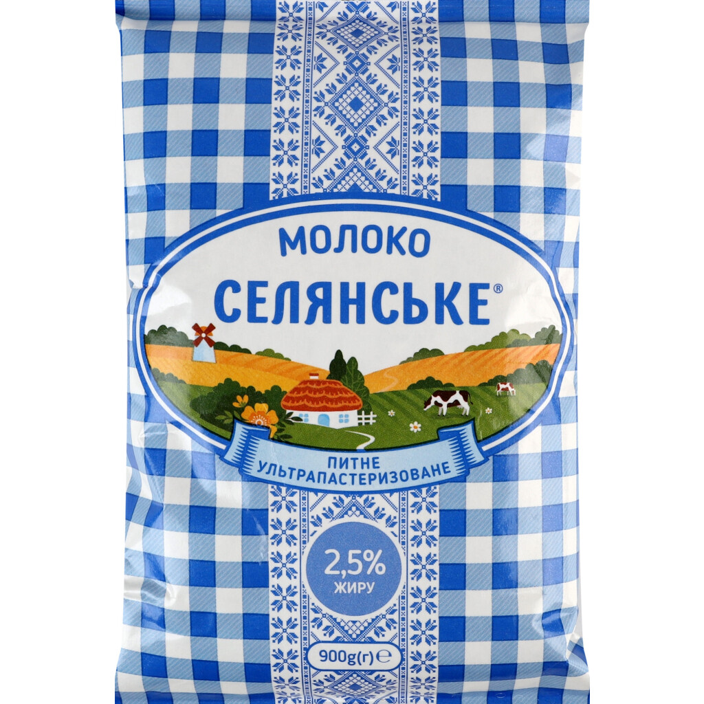 Молоко ультрапастеризованное Селянське 2,5%, 900г (4820003480113)