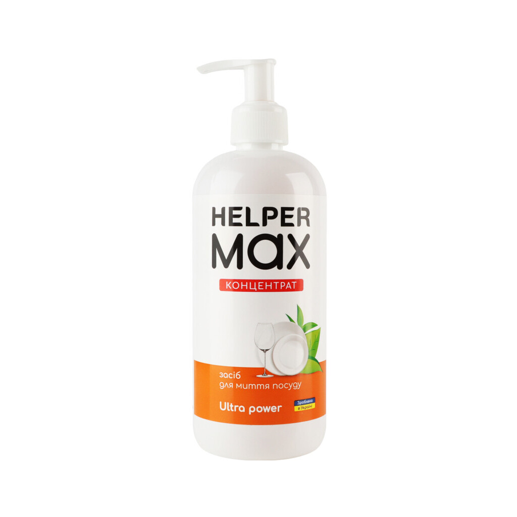 Засіб для миття посуду Helper Max Ultra power концентрат, 500мл (4820183971968)