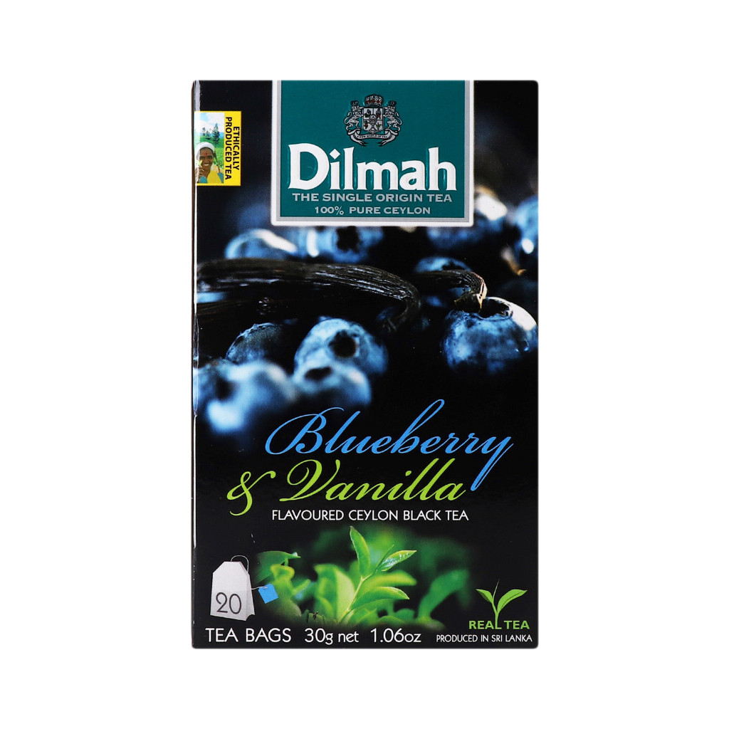 Чай чорний Dilmah Blueberry&Vanilla, 20*1,5г/уп (9312631142068)