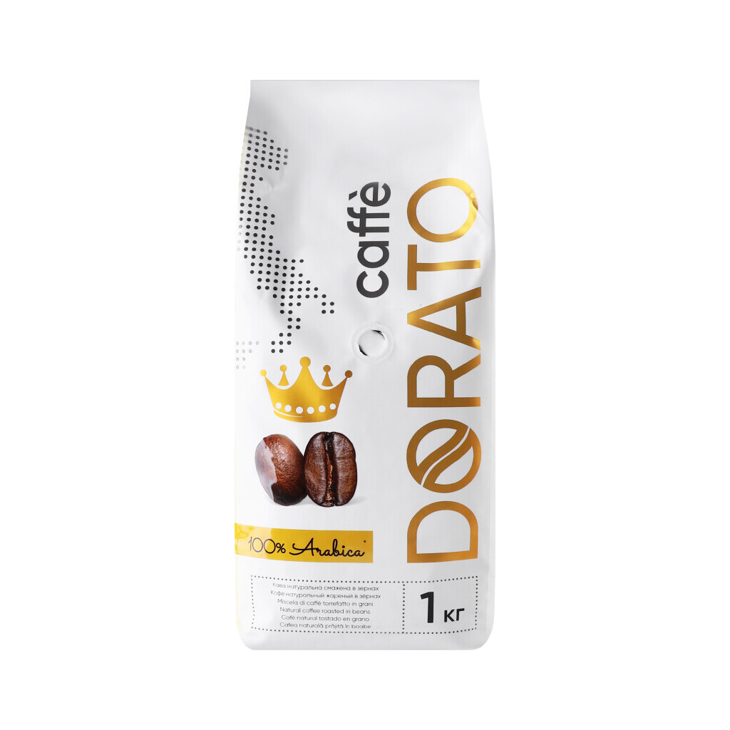 Кава в зернах Dorato 100% arabica, 1кг (8019650004995)