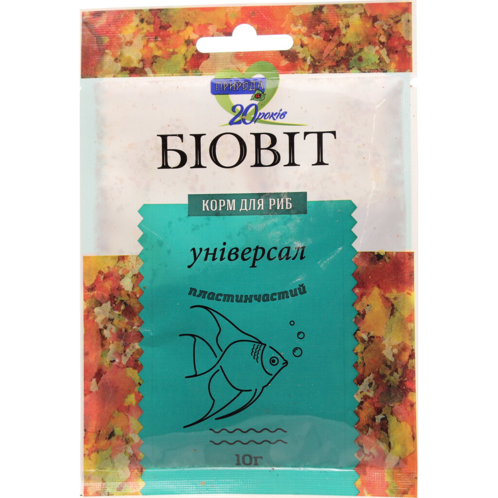 Корм для рыб Природа Биовит Универсал пластинчатый, 10г (4823082404667)
