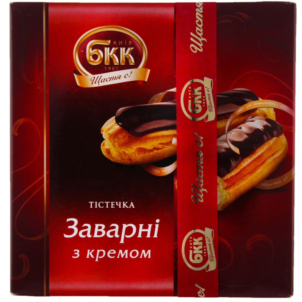 Пирожные БКК заварные с кремом, 180г (4820205870477)