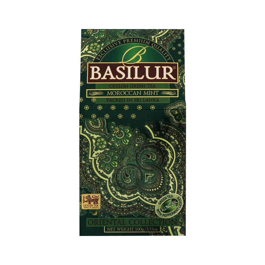 Чай зелений Basilur Moroccan Mint листовий, 100г (4792252916487)