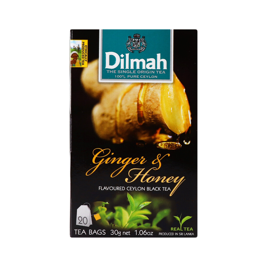 Чай чорний Dilmah Ginger&Honey, 20*1,5г/уп (9312631142112)