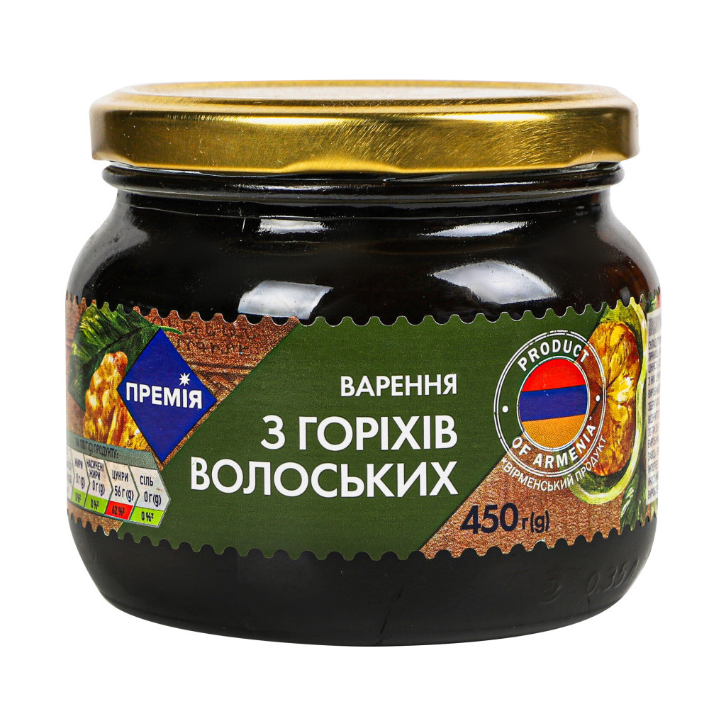 Варенье Премія из грецких орехов, 450г (4823096422763)