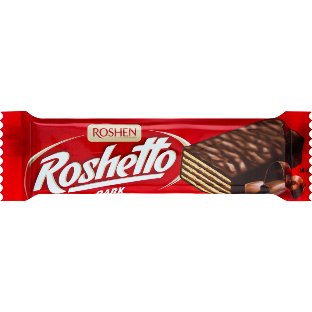 Вафли Roshen Roshetto Dark, 34г (4823077633508)