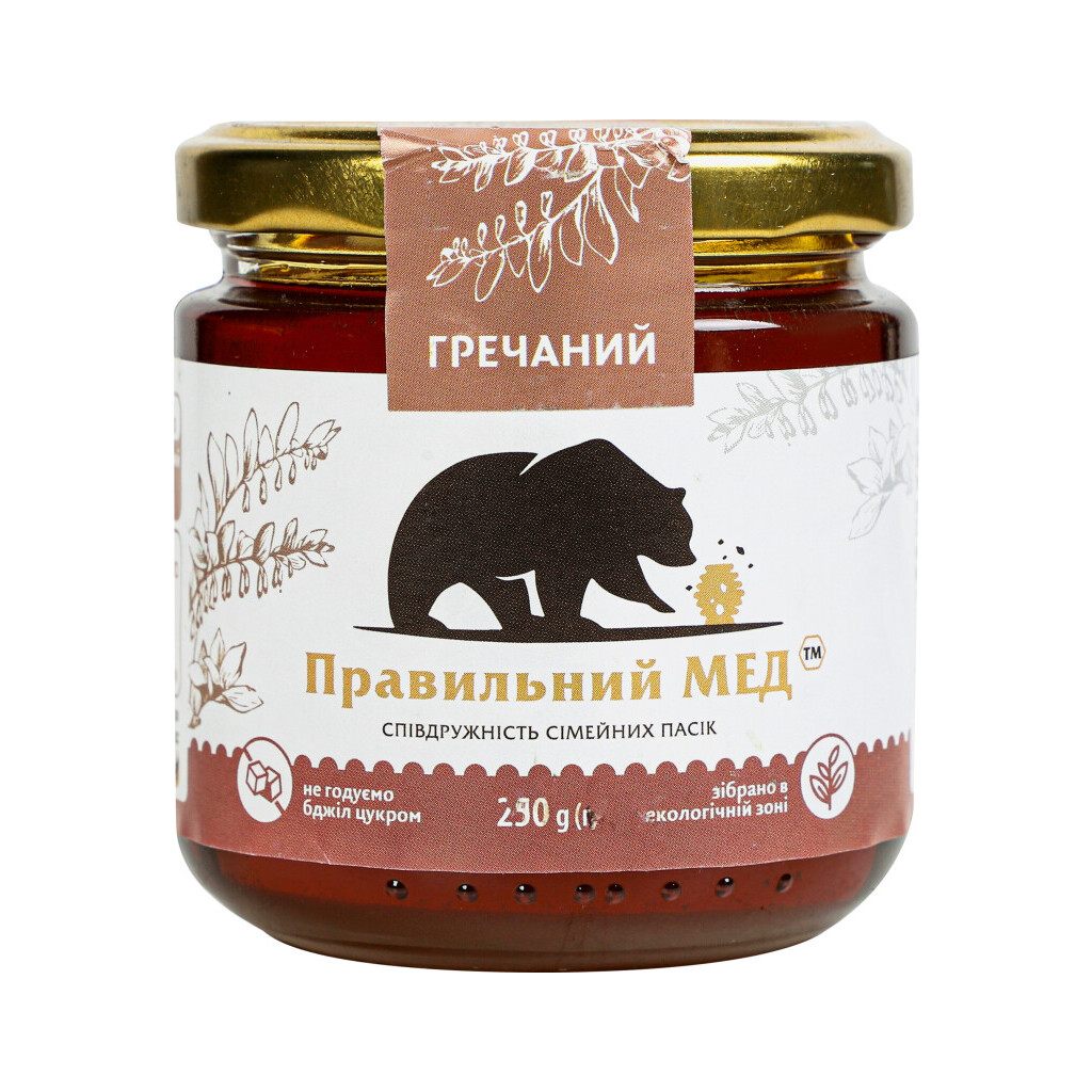 Мед Правильний мед гречневый, 250г (4820257930037)