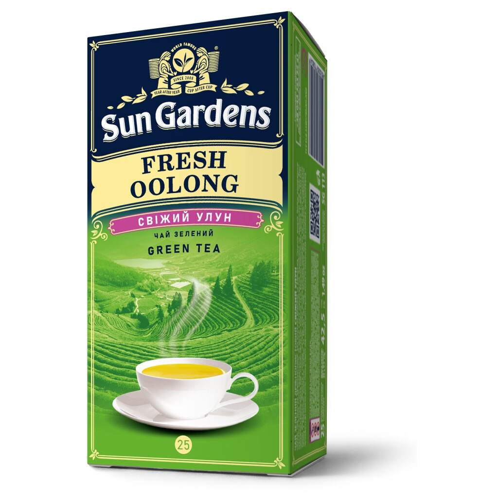Чай зеленый Sun Gardens Fresh Oolong, 25*1,7г